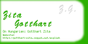 zita gotthart business card